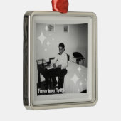 Ornement Carré Argenté Pour toujours dans nos coeurs (Droite)