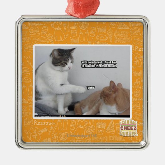 Ornement Carré Argenté Poussée (Devant)