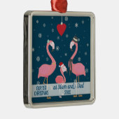 Ornement Carré Argenté premier Noël flocons de neige comme de maman et de (Droite)