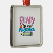 Ornement Carré Argenté Prêt à Rocker Préscolaire (Droite)