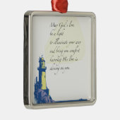 Ornement Carré Argenté Prière de Bénédiction de phare (Droite)