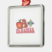 Ornement Carré Argenté Professeur A Plus (Gauche)