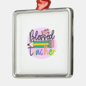 Ornement Carré Argenté Professeur béni (Gauche)