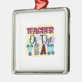 Ornement Carré Argenté Professeur De L'Année (Gauche)