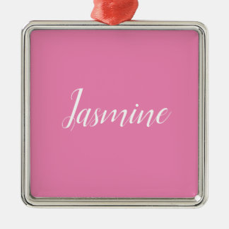 Ornement Carré Argenté Professionnel Moderne Minimaliste Rose
