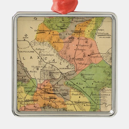 Ornement Carré Argenté Puebla, Mexique (Devant)