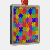 Ornement Carré Argenté Puzzle Puzzle Puzzle Puzzle (Droite)