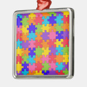 Ornement Carré Argenté Puzzle Puzzle Puzzle Puzzle (Gauche)