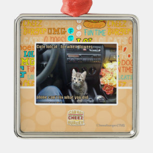 Ornement Carré Argenté Quand les fleurs ne sont pas assez