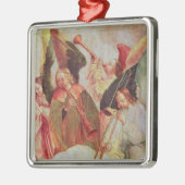 Ornement Carré Argenté Quatre anges jouant des instruments (Gauche)