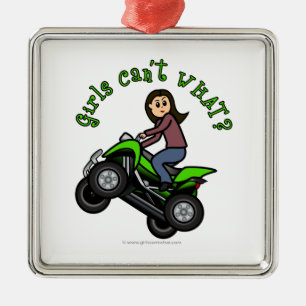 Ornement Carré Argenté Quatre roues légères