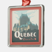 Ornement Carré Argenté Québec Canada | Château Frontenac (Gauche)