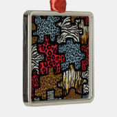 Ornement Carré Argenté RAB Rockabilly Poster de animal Puzzle (Droite)