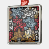 Ornement Carré Argenté RAB Rockabilly Poster de animal Puzzle (Gauche)