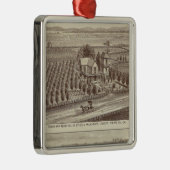 Ornement Carré Argenté ranch de Lemoore, Armona (Droite)