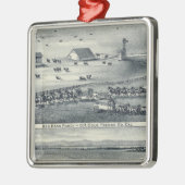 Ornement Carré Argenté Ranches de Cole (Gauche)