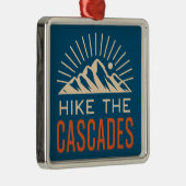 Ornement Carré Argenté Randonnée Le Sunburst Cascades (Droite)
