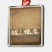 Ornement Carré Argenté Rangée très grande (Gauche)