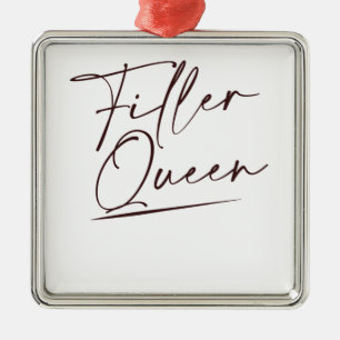 Ornement Carré Argenté Recharge de la lèvre Queen Injectables Esthétique