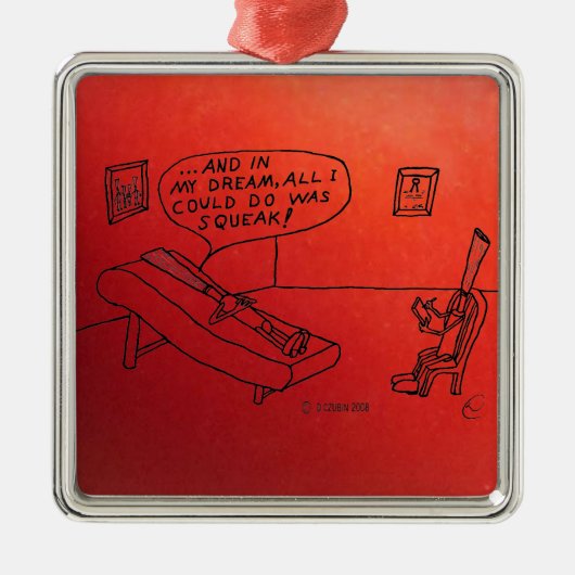 Ornement Carré Argenté Reed Psychologue White (Devant)