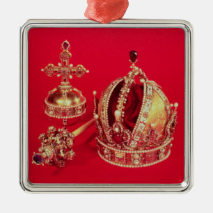 Ornement Carré Argenté Régalia de couronnement de Rudolph II