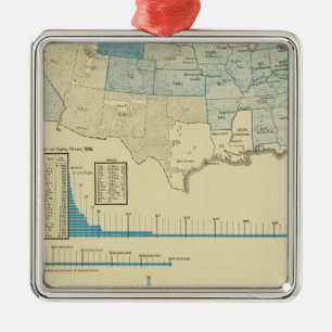 Ornement Carré Argenté Régions de charbonnage