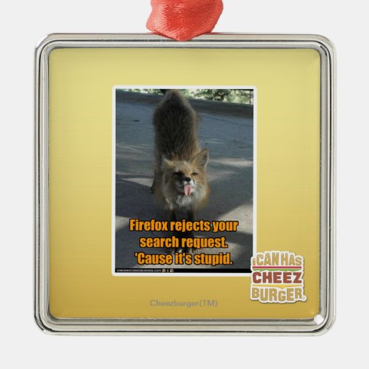 Ornement Carré Argenté Rejets de Firefox (Devant)