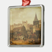 Ornement Carré Argenté Réjouissance chez Les Halles (Gauche)