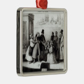 Ornement Carré Argenté Représentation de 'Le Pere Goriot' (Droite)