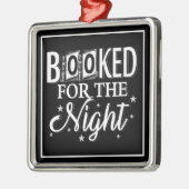 Ornement Carré Argenté Réservé Pour La Nuit (Gauche)