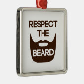 Ornement Carré Argenté Respectez la barbe (Droite)