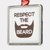 Ornement Carré Argenté Respectez la barbe (Gauche)