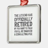 Ornement Carré Argenté Rétired 2020 (Gauche)