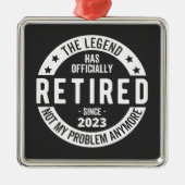 Ornement Carré Argenté retraité 2023 (Devant)