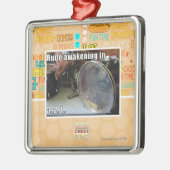 Ornement Carré Argenté Réveil grossier dedans (Gauche)