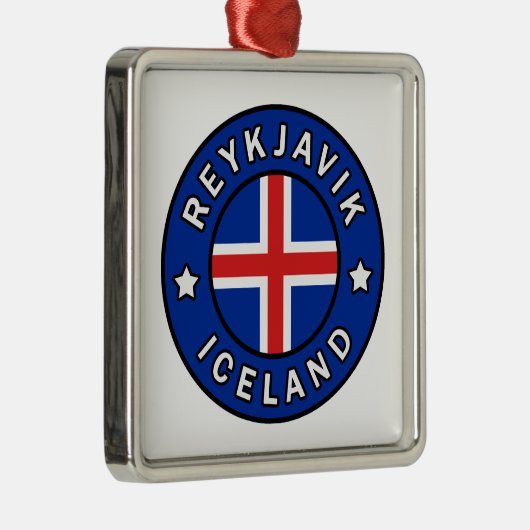 Ornement Carré Argenté Reykjavik Islande (Droite)