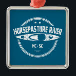 Ornement Carré Argenté Rivière Horsepasture Caroline du Nord Kayak<br><div class="desc">La rivière Horsepasture est une rivière sauvage et Pittoresque de 28, 1 milles de long dans les États américains de Caroline du Nord et de Caroline du Sud.</div>