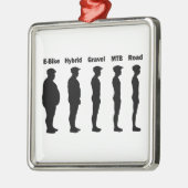 Ornement Carré Argenté Roadie de l'évolution cycliste (Gauche)