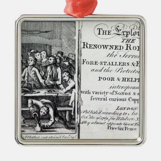 Ornement Carré Argenté Robin Hood et sa mère (Devant)