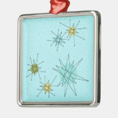 Ornement Carré Argenté Robin's Egg Blue Atomic (Gauche)