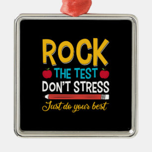 Ornement Carré Argenté Rocher Le Test Ne Stress Pas Juste Faites Votre Mi