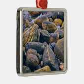 Ornement Carré Argenté Rochers colorés (Droite)