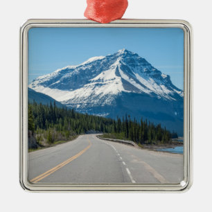 Ornement Carré Argenté Rocheuses canadiennes - Route 93 de l'Icefields Pa