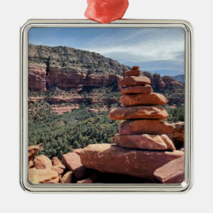 Ornement Carré Argenté Rock Zen Sedona Arizona