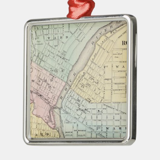 Ornement Carré Argenté Rockford, Sterling et automnes de roche (Gauche)