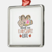 Ornement Carré Argenté Rockin Cette Vie De Garde (Gauche)