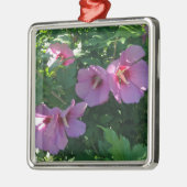 Ornement Carré Argenté Rose De Sharon Ornament (Gauche)