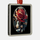 Ornement Carré Argenté ROSE n° 1 (Droite)