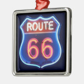 Ornement Carré Argenté Route 66 (Gauche)