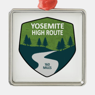 Ornement Carré Argenté Route élevée de Yosemite